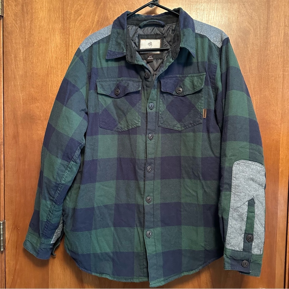 Legendary‎ Whitetails Button Up Jacket Plaid Green Large